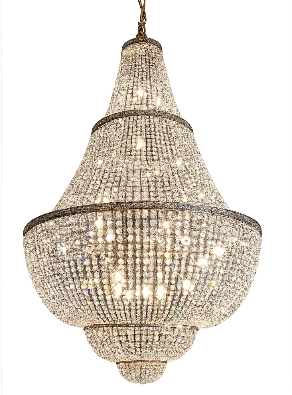 Crystal chandelier lighting used in luxury London wedding
