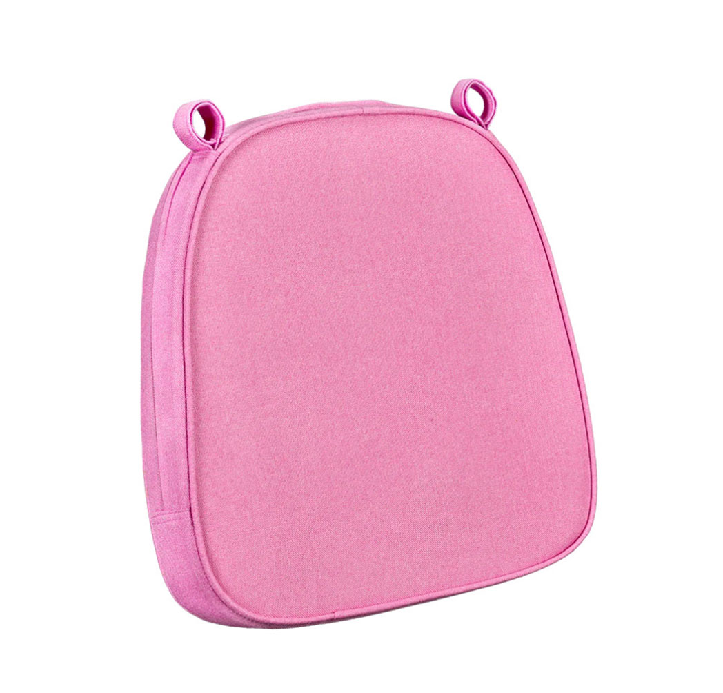 Pink kids Chiavari chair cushion with soft fabric cover for party and event seating