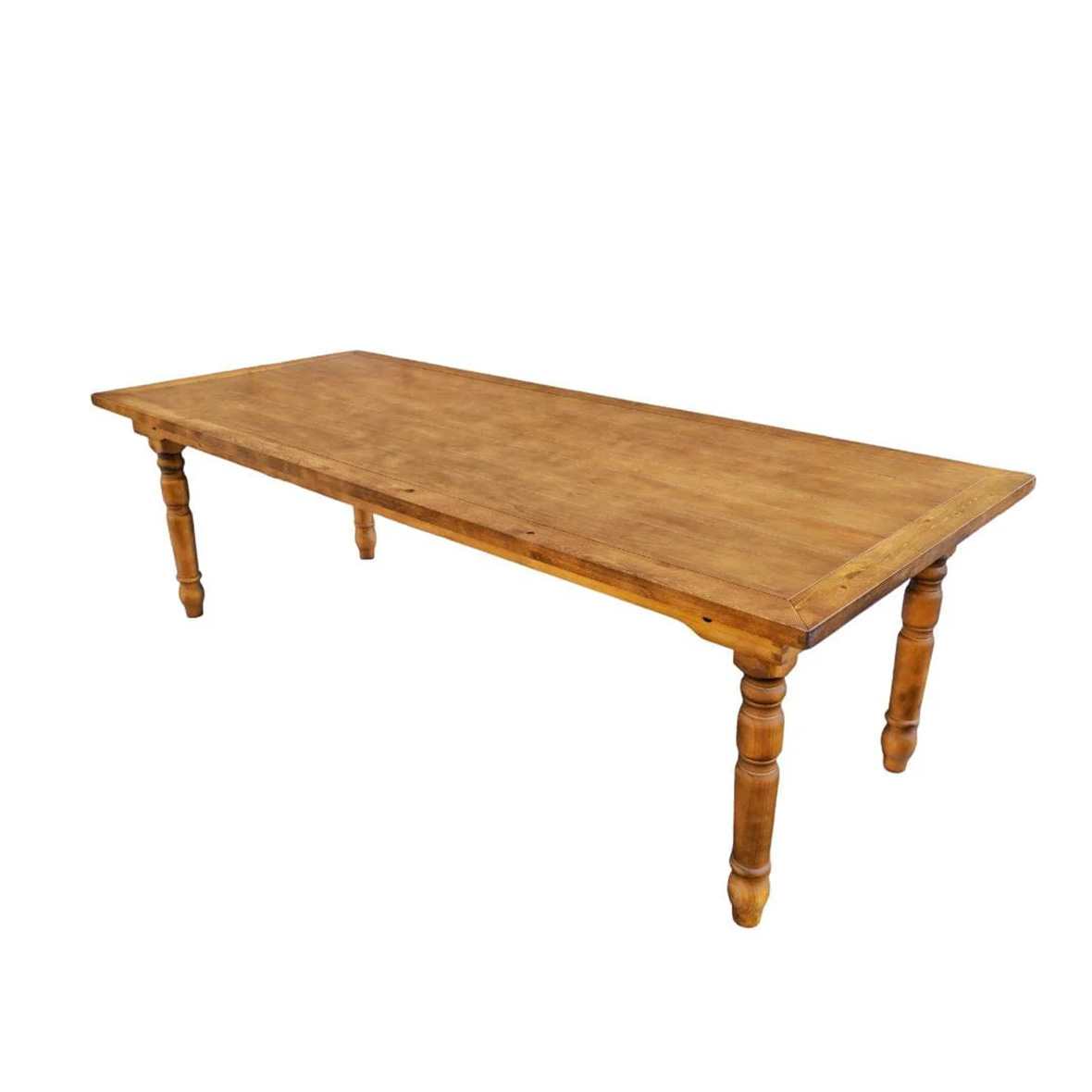 Classic Harvest Banquet Table in rustic solid wood finish for wedding receptions, banquet events, farmhouse dining setups and hospitality venues