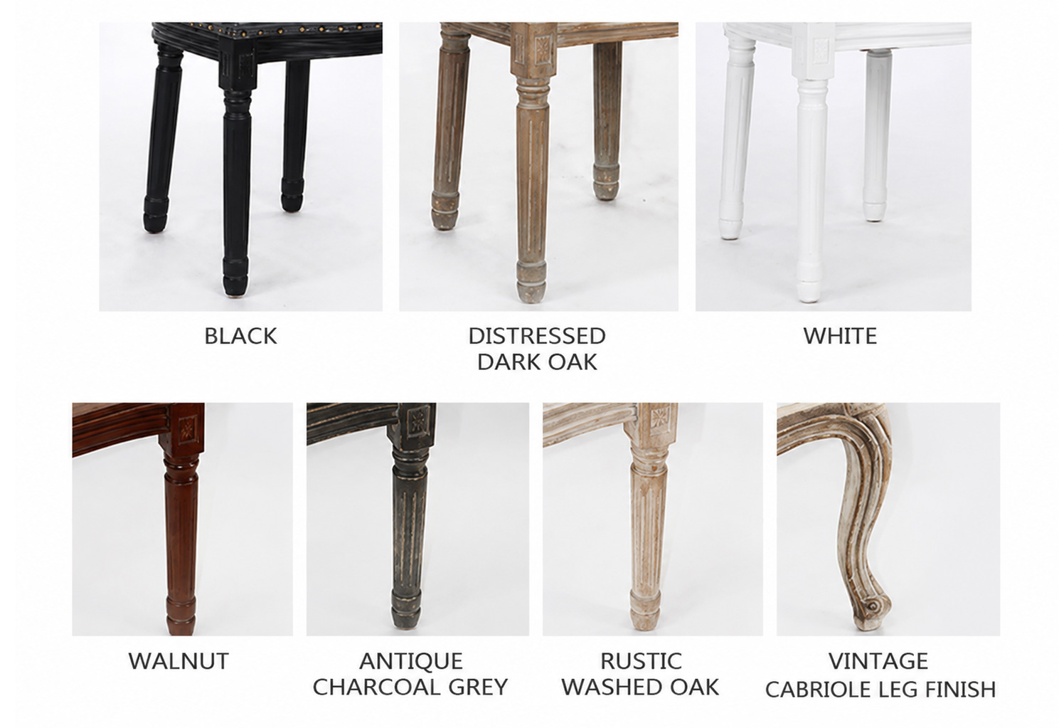 Louis XVI Chair Wood Finish Options